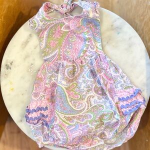 24m Southern Sunshine Kids Bubble Romper Boutique Paisley Sunsuit